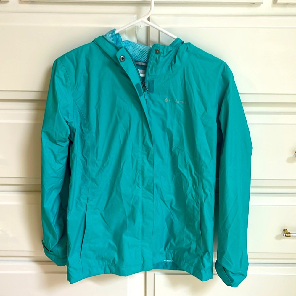 NWOT Girls Columbia Windbreaker, Teal, Girls Size L (14-26)